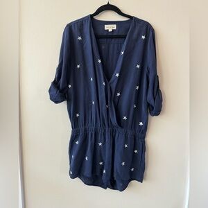 CLOTH & STONE Navy Blue Star Romper Size Medium